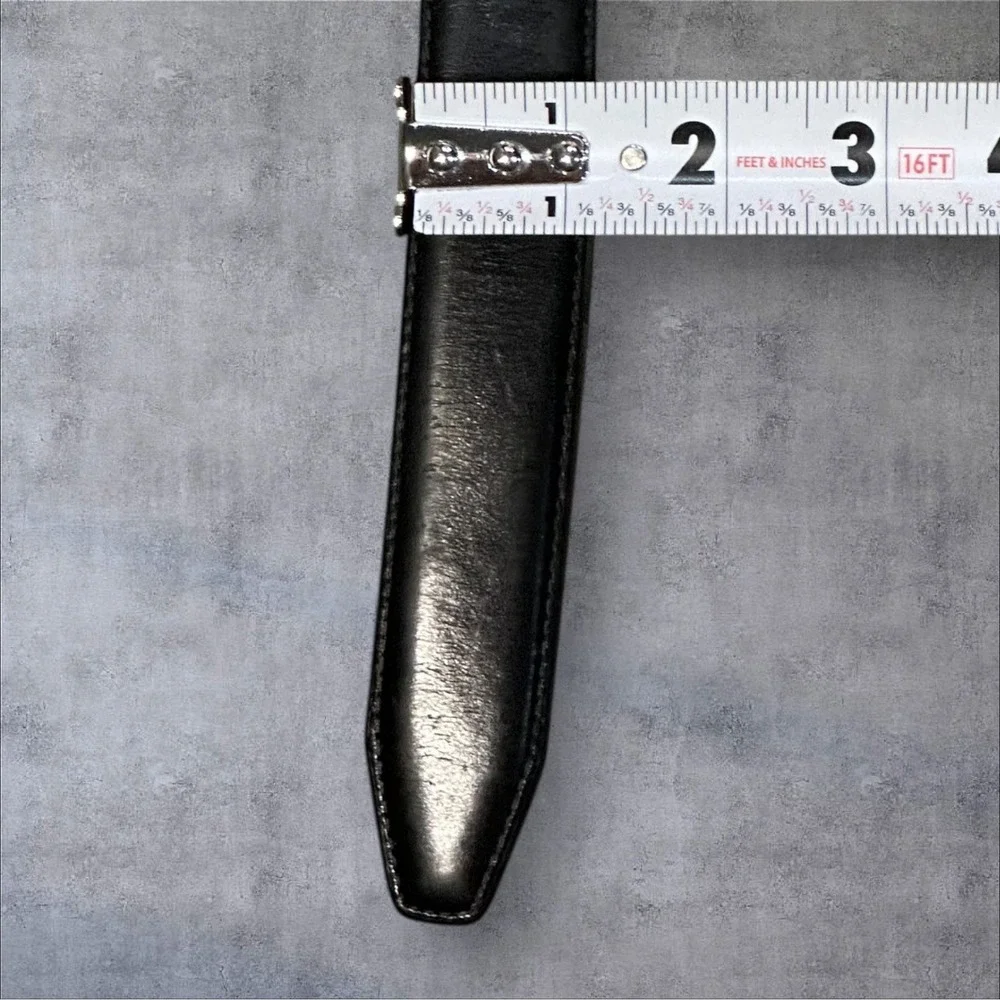 Johnston Murphy Size 38‎ Black Leather Belt 75-70040